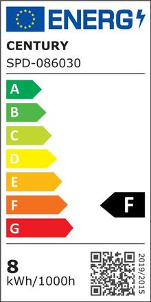 CENTURY Liniové SVÍTIDLO LED SPEEDY 600x20x30mm 8W 3000K 340Lm 130d IP20 včetně kabelu 230V a vypínače CEN SPD-086030