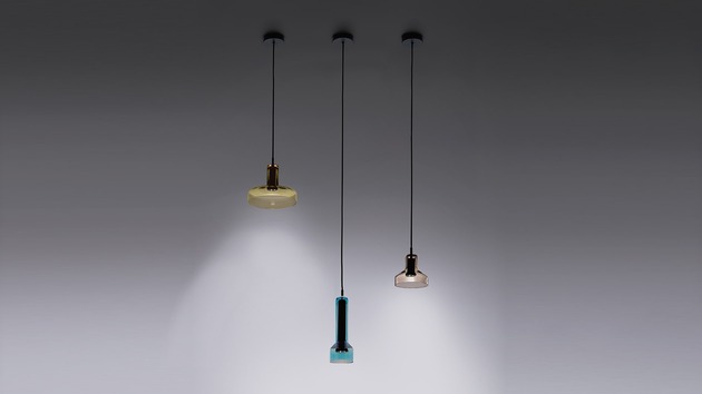 Artemide závěsné svítidlo Stablight Design Collection 3xGU10 zelený jantar
