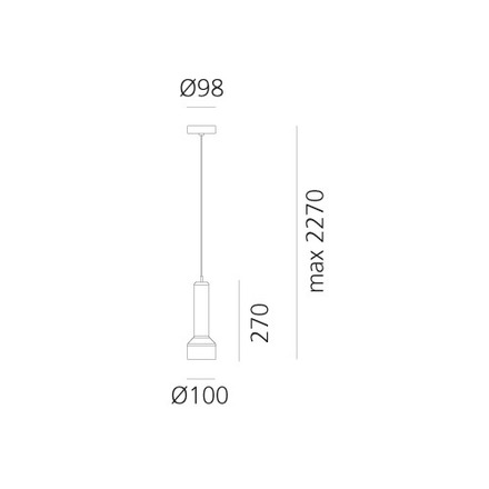 Artemide závěsné svítidlo Stablight B GU10 Design Collection hnědé