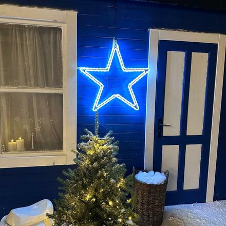 DecoLED LED světelný motiv hvězda, ledově bílá, pr. 70 cm uchycení na EFCON 8EFD13