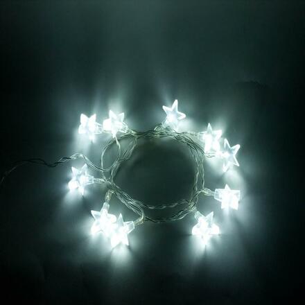 DecoLED Vánoční osvětlení hvězdičky - 1,8 m, na baterie