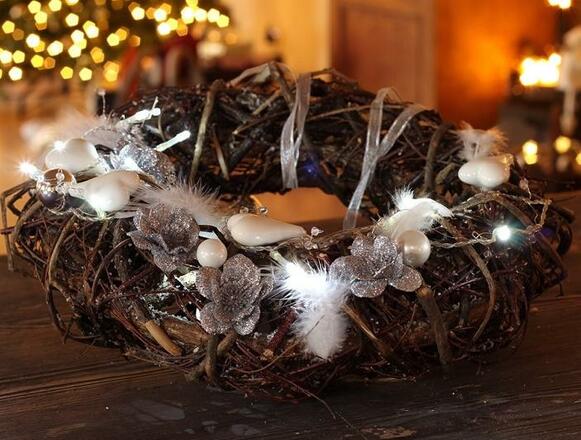 DecoLED Interiérový řetěz na baterie, krystaly