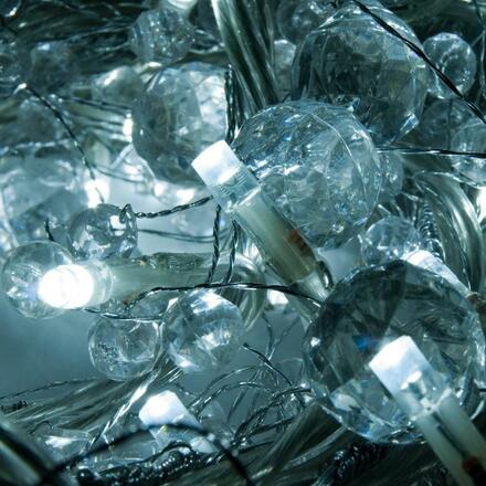 DecoLED LED světelný řetěz, krystalky, 1,3m