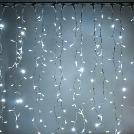LED světelná záclona  - 1x5m, ledově bílá, 500 diod