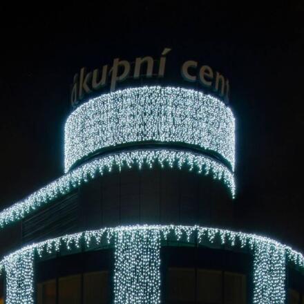 DecoLED LED světelná záclona - 1x1,5m, ledově bílá, 150 diod