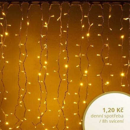 DecoLED LED světelná záclona, 1x1,5m, teple bílá, 150 diod, IP67 CLNX0101W