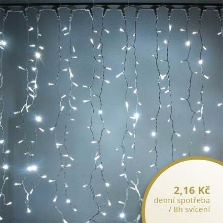 DecoLED LED světelná záclona, 1x3m, ledově bílá, 300 diod, IP67