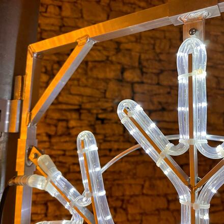 DECOLED LED světelná vločka na VO, pr. 80 cm, ledově bílá