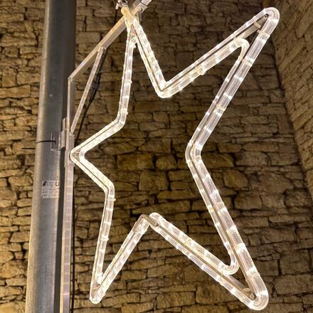 DecoLED LED světelná hvězda na VO, pr. 80 cm, teple bílá