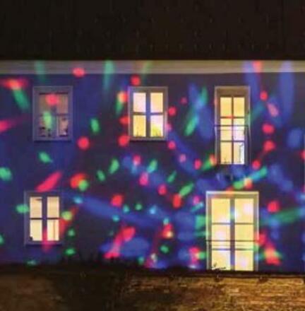 XmasKing Vánoční venkovní projektor Kaleidoscop 3x1W barevný, pr.6m z 5m