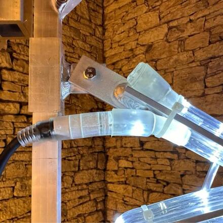 DecoLED LED světelná vločka na VO, pr. 85 cm, ledově bílá