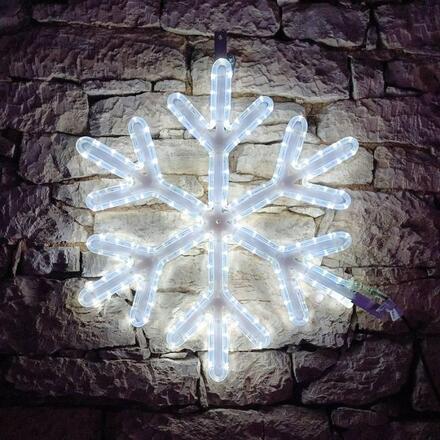 DecoLED LED světelná vločka VII, na sloupy VO 3D tisk, pr. 66 cm, FLASH, ledově bílá, IP67
