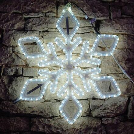 DecoLED LED světelná vločka IX, sada na VO 3D tisk, 72 cm, ledově bílá