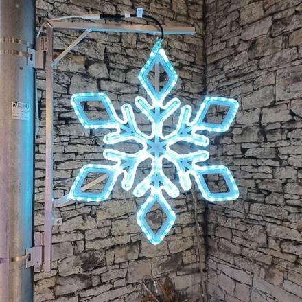 DecoLED LED světelná vločka IX, sada na VO 3D tisk, 72 cm, ledově bílá