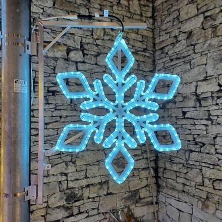 DecoLED LED světelná vločka IX, sada na VO 3D tisk, 72 cm, ledově bílá