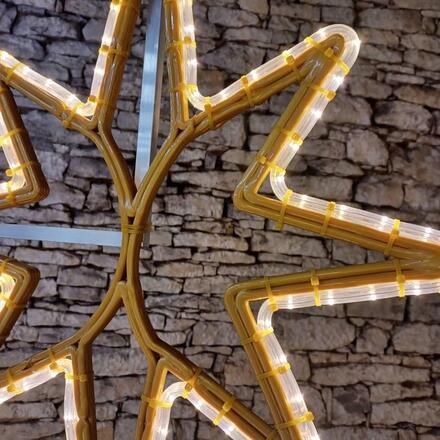 DecoLED LED světelná hvězda na VO 3D tisk, 60x90 cm, teple bílá