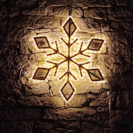 DecoLED LED světelná vločka IX, sada na VO 3D tisk, 72 cm, teple bílá