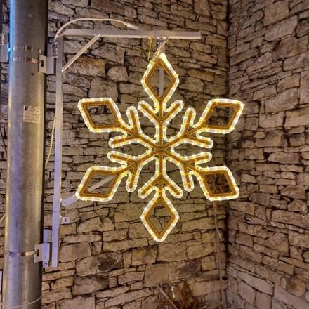 DecoLED LED světelná vločka IX, sada na VO 3D tisk, 72 cm, teple bílá