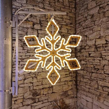 DecoLED LED světelná vločka IX, sada na VO 3D tisk, 72 cm, teple bílá
