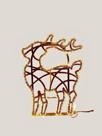 DecoLED LED světelný jelínek 47 × 64 cm, IP67, teple bílá