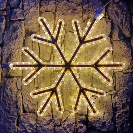 DecoLED LED světelná vločka VI, závěsná 3D tisk, pr. 65 cm, teple bílá, IP67