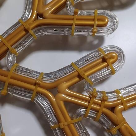 DecoLED LED světelná vločka VIII, závěsná 3D tisk, pr. 67 cm, FLASH, teple bílá, IP67