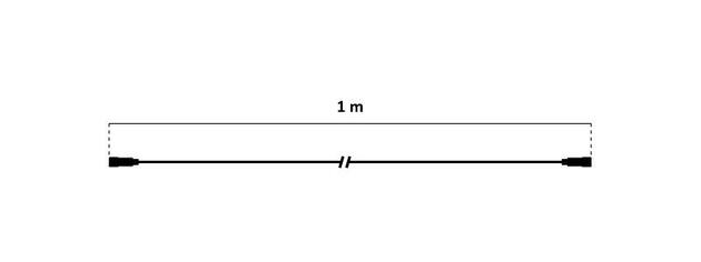 DecoLED Prodlužovací kabel, černý, 1m, IP67 EFX11