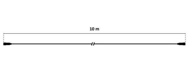DecoLED Prodlužovací kabel, černý, 10m, IP67 EFX110