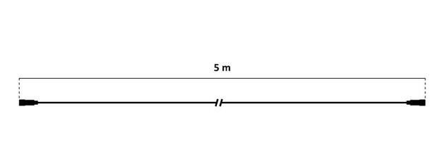 DecoLED Prodlužovací kabel, černý, 5m, IP67 EFX15
