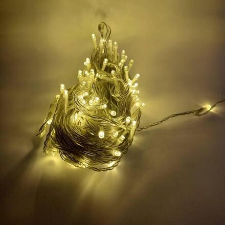 DecoLED LED světelný řetěz ELSLN, 20 m, 100 teple bílých diod, transparentní kabel