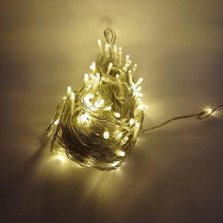 DecoLED LED světelný řetěz ELSLN, 20 m, 100 teple bílých diod, transparentní kabel