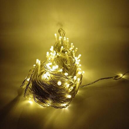 DecoLED LED světelný řetěz ELSLN, 20 m, 100 teple bílých diod, transparentní kabel