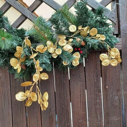 Girlanda, 200 cm, Vzhled (barva): zelená červená hnědá K130