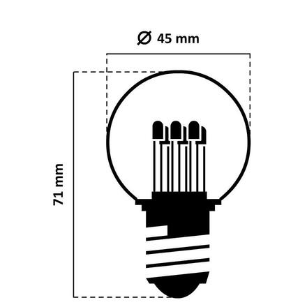 DecoLED LED žárovka, patice E27