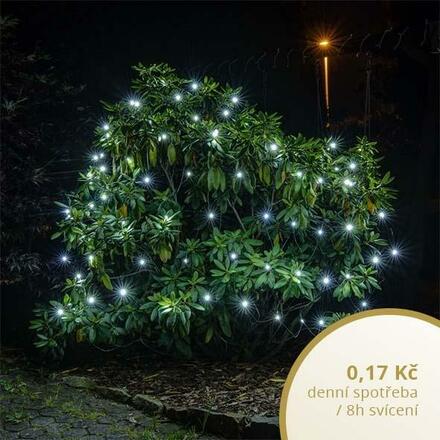 DecoLED LED světelná síť - 2x 1,5 m, ledově bílá, 90 diod