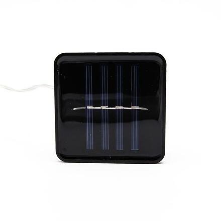 Párty osvětlení - solar, 5 m, teple bílá, 10 diod, průhledné baňky