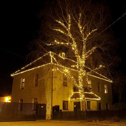 Vánoční řetěz LED, FLASH, 20m, teple bílé LED