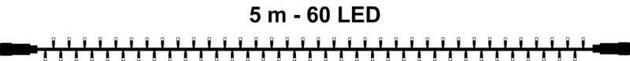DecoLED LED světelný řetěz FLASH, 5 m, ledově bílá, 60 diod, IP67, černý kabel
