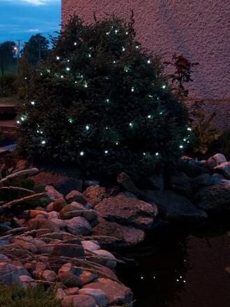 DecoLED Venkovní řetěz SOLAR 10 m, ledově bílá, 100 diod