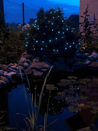 DecoLED Venkovní řetěz SOLAR 10 m, ledově bílá, 100 diod