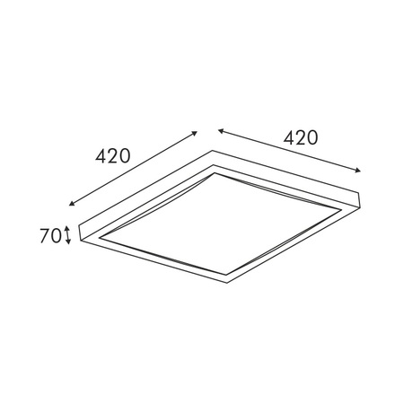 ACA Lighting Wall&Ceiling nástěnné a stropní svítidlo DL461MN 42x42x7cm