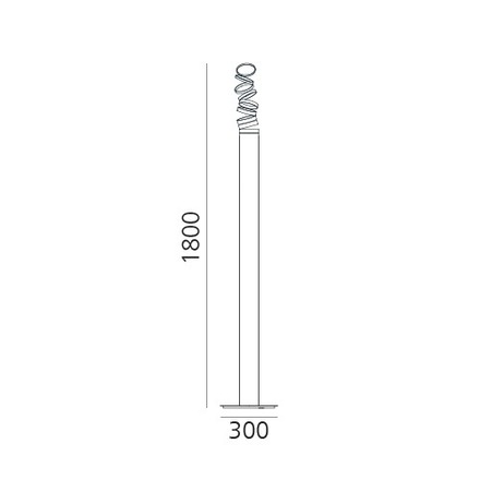 Artemide stojací LED svítidlo Decomposé 45 W 3000K Design Collection červené
