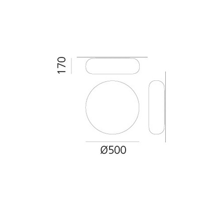 Artemide stropní a nástěnné svítidlo Itka 50 E27 3x max 12 W bílá