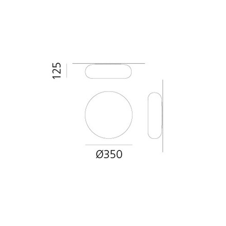 Artemide nástěnné/stropní svítidlo Itka 35 E14 Design Collection 15 W
