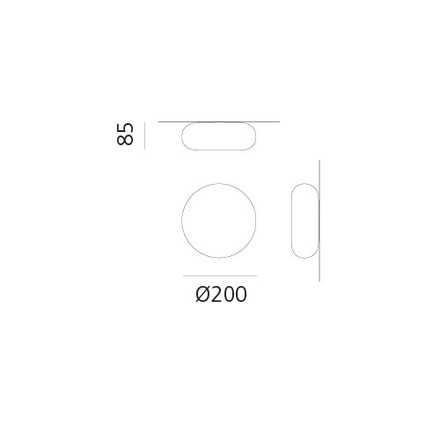 Artemide nástěnné/stropní svítidlo Itka 20 GX53 max 5,5 W