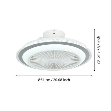 EGLO Ventilátor se svítidlem ALBUFEIRA EGLO 35141