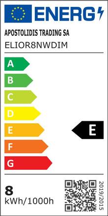 ACA Lighting LED FILAMENT E27 DIM A60 8W 4000K 230V 1010lm RA80 ELIOR8NWDIM