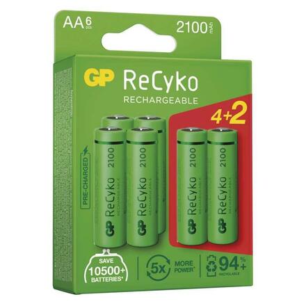 EMOS Nabíjecí baterie GP ReCyko 2100 AA (HR6), 6 ks B2121V