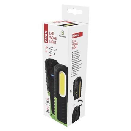 EMOS COB LED + LED nabíjecí prac. svítilna P4531, 400 lm,2000 mAh 1450000280