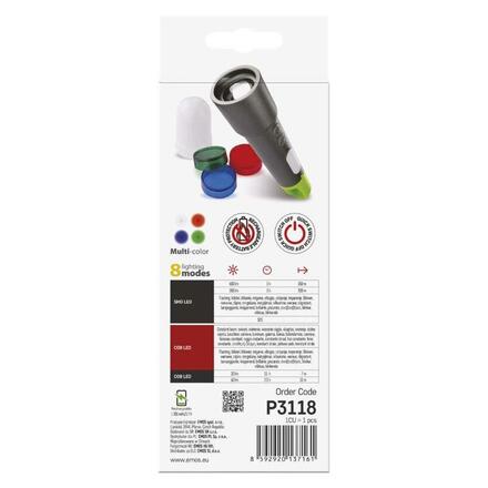 EMOS LED nabíjecí kovová svítilna, 600 lm, 1 200 mAh P3118